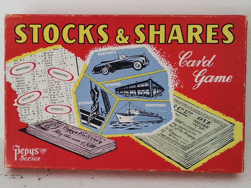 Antiguo Juego De Mesa Inglés Stocks And Shares