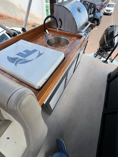 Pontoon Fboat 7500 + Motor De Popa Mercury V6