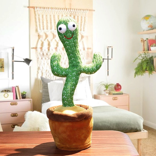 Cactus Bailarín Peluche Felpa Juguete Para Niños Recargable