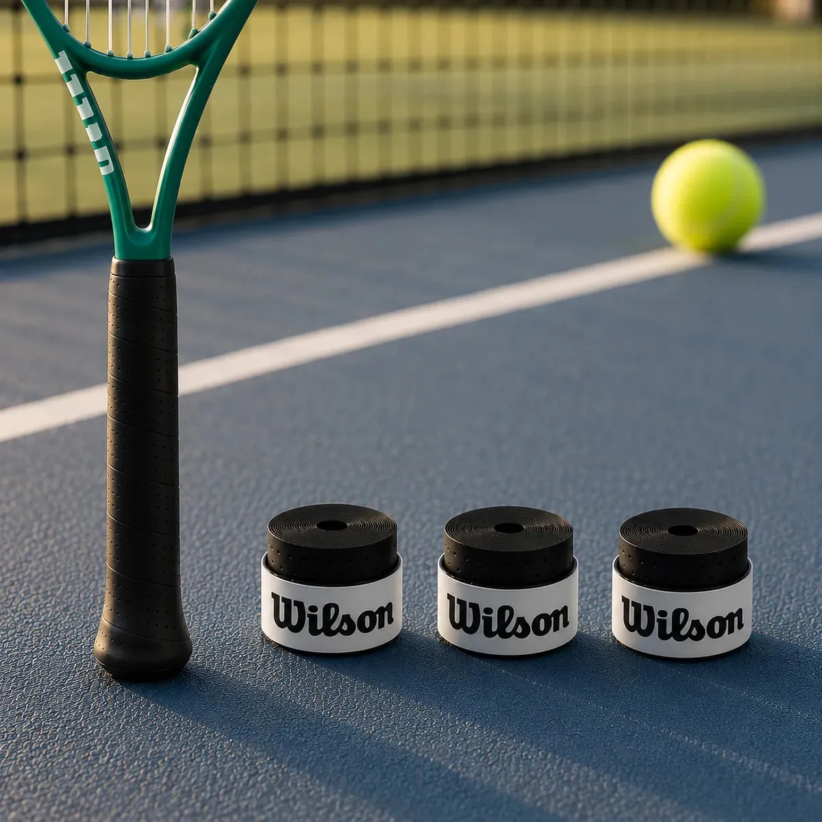 Overgrip Wilson 3 Unidades Perfurado para Raquete de Tenis Fita Cabo Empunhadura Suor Adesiva