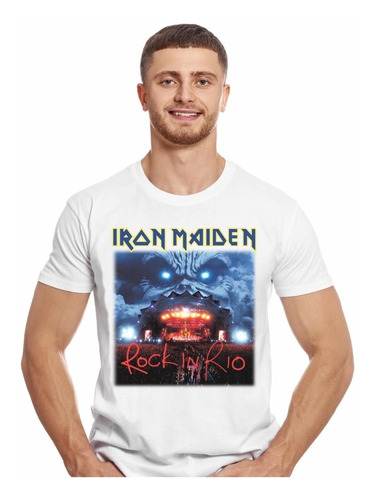 Polera Iron Maiden Rock In Rio Metal Impresión Directa