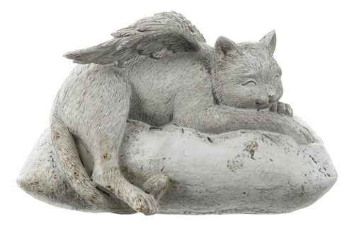 Estatua De Ángel Querubín, Gato Y Ángel