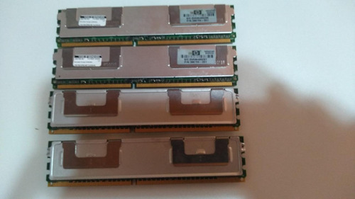 Imagem 1 de 6 de Memoria 4gb 4x1gb Pc2-5300f Fb-dimm Hp Proliant Ml350 G5