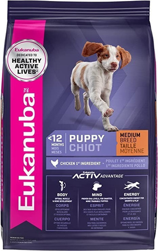 Alimento Perro Eukanuba Cachorro Raza Mediana 13.6kg.