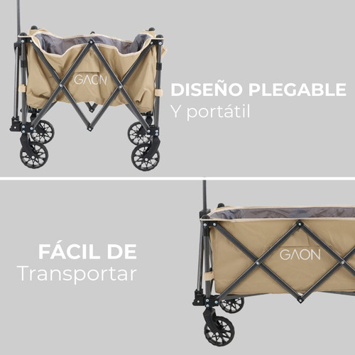 Carrito Vagon Plegable Multiusos De Carga Reforzado Set 2 Pz