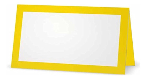 Yellow Place Cards Flat Or Tent 10 O 50 Pack Blanco Blank Fr