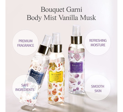 ''body Spray Vanilla Musk Con Vitamina E Y Citrus Acid Para