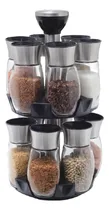 Comprar Set X 12 Condimentero Especieros Bzp Rack Redondo Color Plateado\u002Fnegro