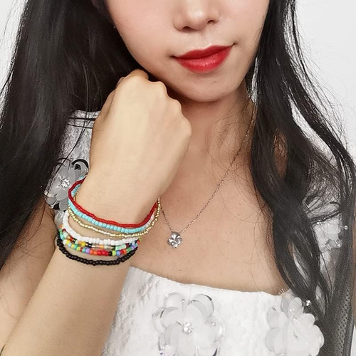 Tornozeleiras Com Miçangas Zhang Shin Para Mulheres - 7 Peç