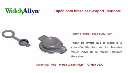 Imagen 3 de 9 de Tapon Para Brazales Welch Allyn Ajustable Flexiport Reusable