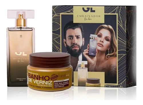 Coffret Perfume Feminino For Her 100ml + Máscara Capilar 40g