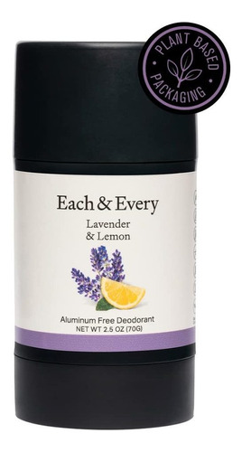 Each &amp; Every - Desodorante Natural De 2.5 Onzas Para Hom