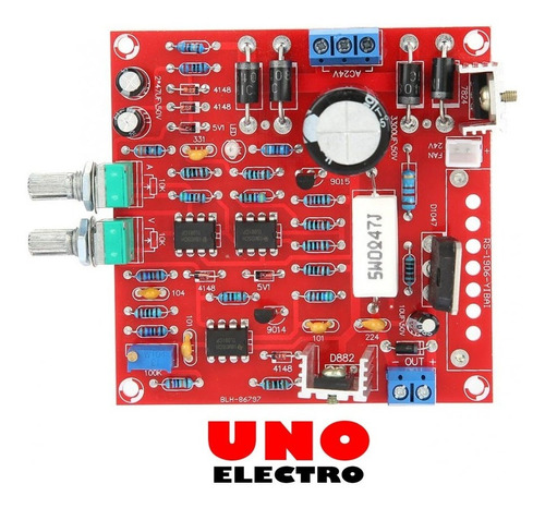 Rojo PCB-Board ajustable regulada fuente de alimentación de entrada 24v ac indicador LED 2ma-3a 
