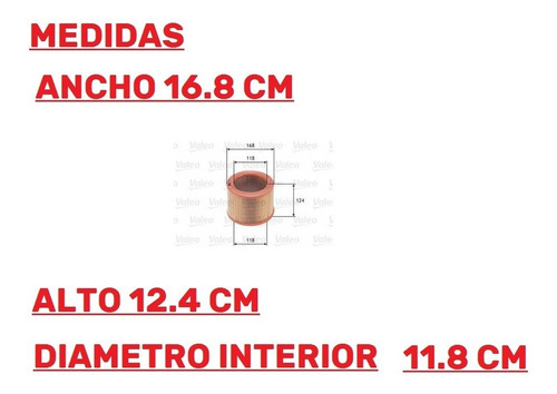 Imagen 2 de 3 de Filtro De Aire Peugeot 205/309/306/partner/citroen Berlingo