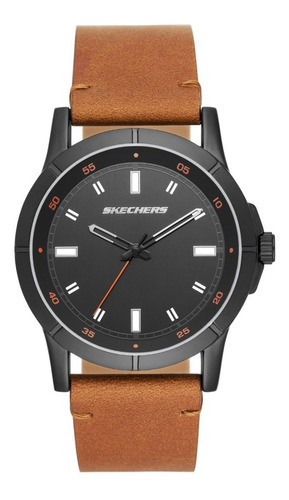 Reloj Hombre Skechers Robertson Color De La Correa Marrón