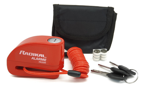 Radikal Rk66r - Candado Para Disco Motocicleta Con Alarma