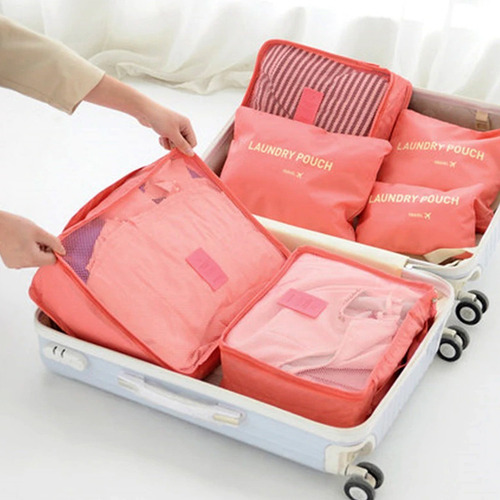 Organizador De Viaje Valija Set X6 Kit Estuche Ropa Neceser