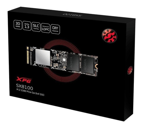 Imagen 3 de 3 de Disco sólido SSD interno Adata ASX8100NP-256GT-C 256GB