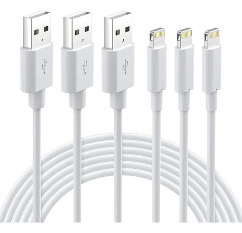 Pack 3 Cables Lightning A Usb Blanco 1 Metro iPhone iPad