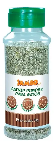 Catnip Powder Para Gatos Jambo Pet Pote Com 30g Cor Verde-claro