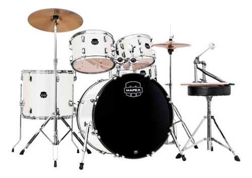 Bateria Mapex Comet Cm5294ft-fi White Marblewood Com Banco Cor Branco