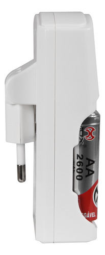 Carregador Super Rápido + 4 Pilhas Recarregável Aa 2600mah