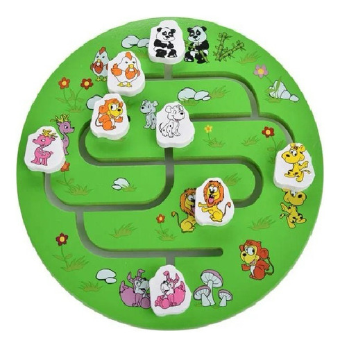 Laberinto De Zoológico Juego Didáctico Destreza Niños Madera