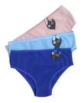 Comprar Kit 5 Calcinhas Infanto Juvenil 92% Algodão Lisa Confortável
