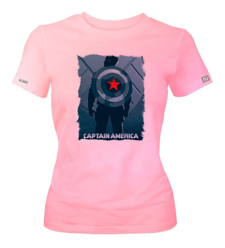 Camiseta Estampada Capitán América Avengers Dama Mujer Ikrd