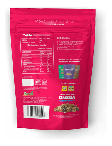 Trail Mix Omega 1kg Arándanos Pepita Tostada Nuez De