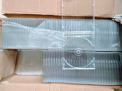 Imagen 2 de 3 de Estuche Acrílico Cd - Dvd Grueso Pack De 12 Und