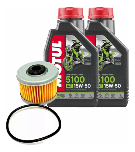 Kit Service Filtro Aceite Orig Honda Xre300 + Orring + 5100