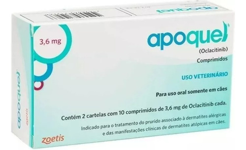 Apoquel Dermatológico  Cães 3,6 Mg Zoetis Original