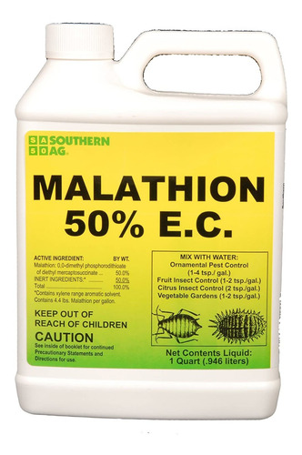 Southern Ag 07663 Malathion 50% E.c. Insecticida De Amplio E
