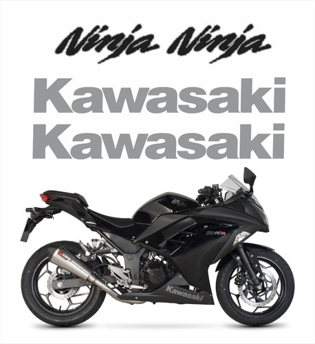 Kit Adesivo Ninja 300 Preta Cor PADRÃO