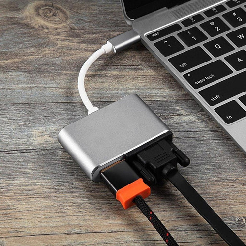 3 En 1 Mini Puerto De Visualización Dp A Hdmi Dvi Vga