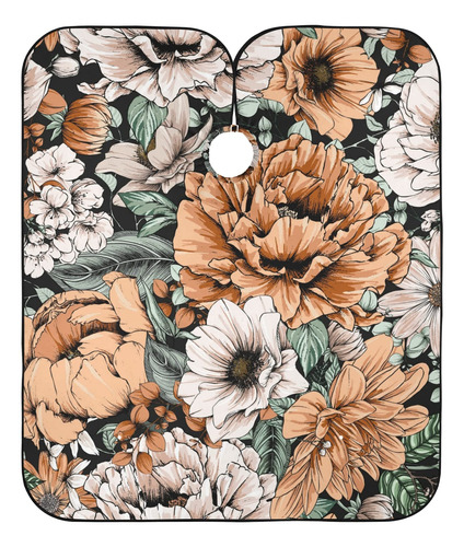 Alaza Capa De Peluqueria Vintage Moderna Con Flores Florales