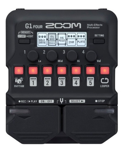 Zoom G1 Four Pedalera Multiefecto Para Guitarra Eléctrica