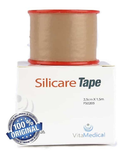 Fita De Silicone 2,5cm X 1,5m Cicatriz Cesárea Queloide 01 unidade - Vitamedical