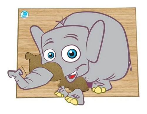 Super Quebra Cabeça Elefante Brinquedo Educativo