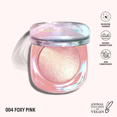 Moira Iluminadores Dreamlight Highlighter Tono del maquillaje 04 Foxy Pink