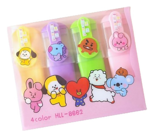 Set Mini Resaltadores De Bts Kpop En Tu Cartuchera - 1 