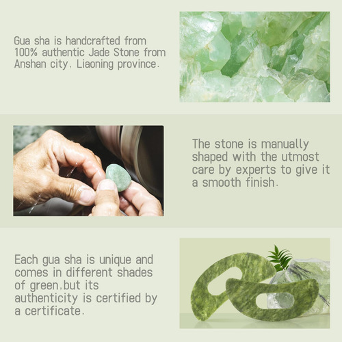 Juego De Herramientas Gua Sha De Piedra De Jade