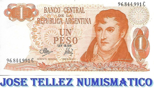 Bottero 2311 $ 1 Pesos Ley 18188 Serie C Aunc Palermo