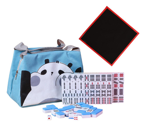 Juego De Mini Mah Jong Juego De Mahjong Tradicional Con Azul