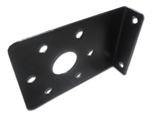 Chapa Porta Enchufe Vehiculo Trailer Color Negro Con Pestaña