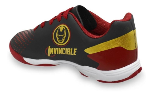 Imagem 2 de 5 de Chuteira Masculina Infantil Tênis Futsal Marvel Heroi Quadra