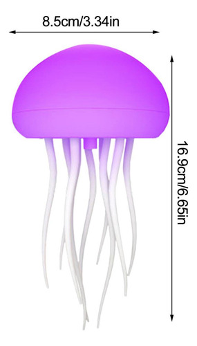 Lámpara De Mesa De Noche De Medusa Rgb Colores Singl
