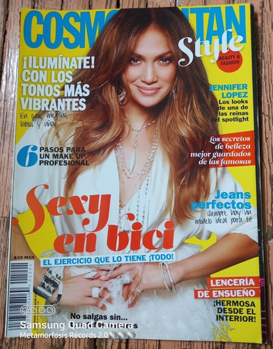 Jlo Revista Cosmopolitan, Jlo, Edición Style, Año 2012.