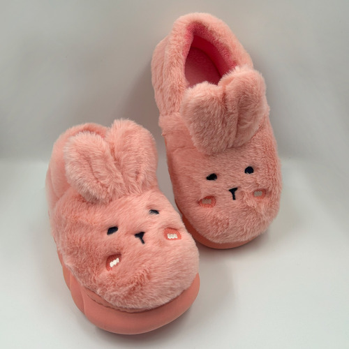 Pantufla  Dama Suave Cómoda Resistente Cálida Conejo